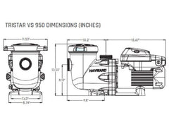 Hayward W3SP3206VSP TriStar VS Variable Speed Pool Pump | 2.7HP 115V-230V | W3SP3206VSP