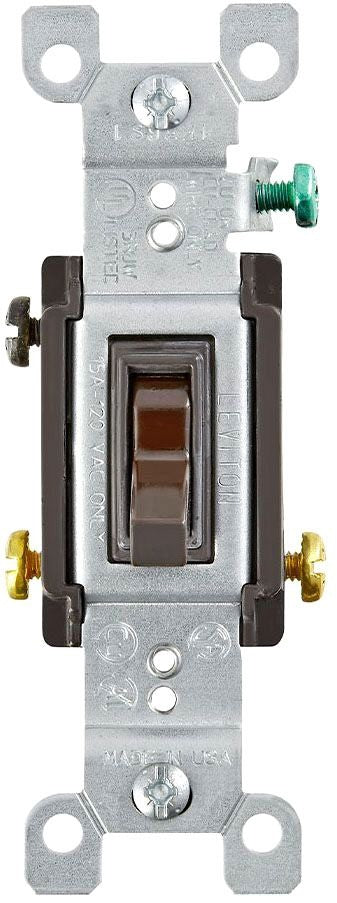 Leviton 1453-2 3-Way AC Quiet Toggle Switch 120 VAC 15 Amp Replacement 1453-2