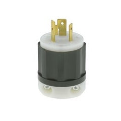 Leviton 2321 Locking Plug 20A 250V NEMA L6-20P Black/White