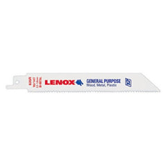 Lenox 20575634R Reciprocating Saw Blade, 6 in L x 3/4 in W, 4 TPI