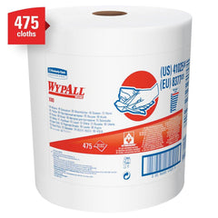 WypAll 41025 X80 13-2/5 in. Jumbo Wipes Roll in White (475 per Roll)