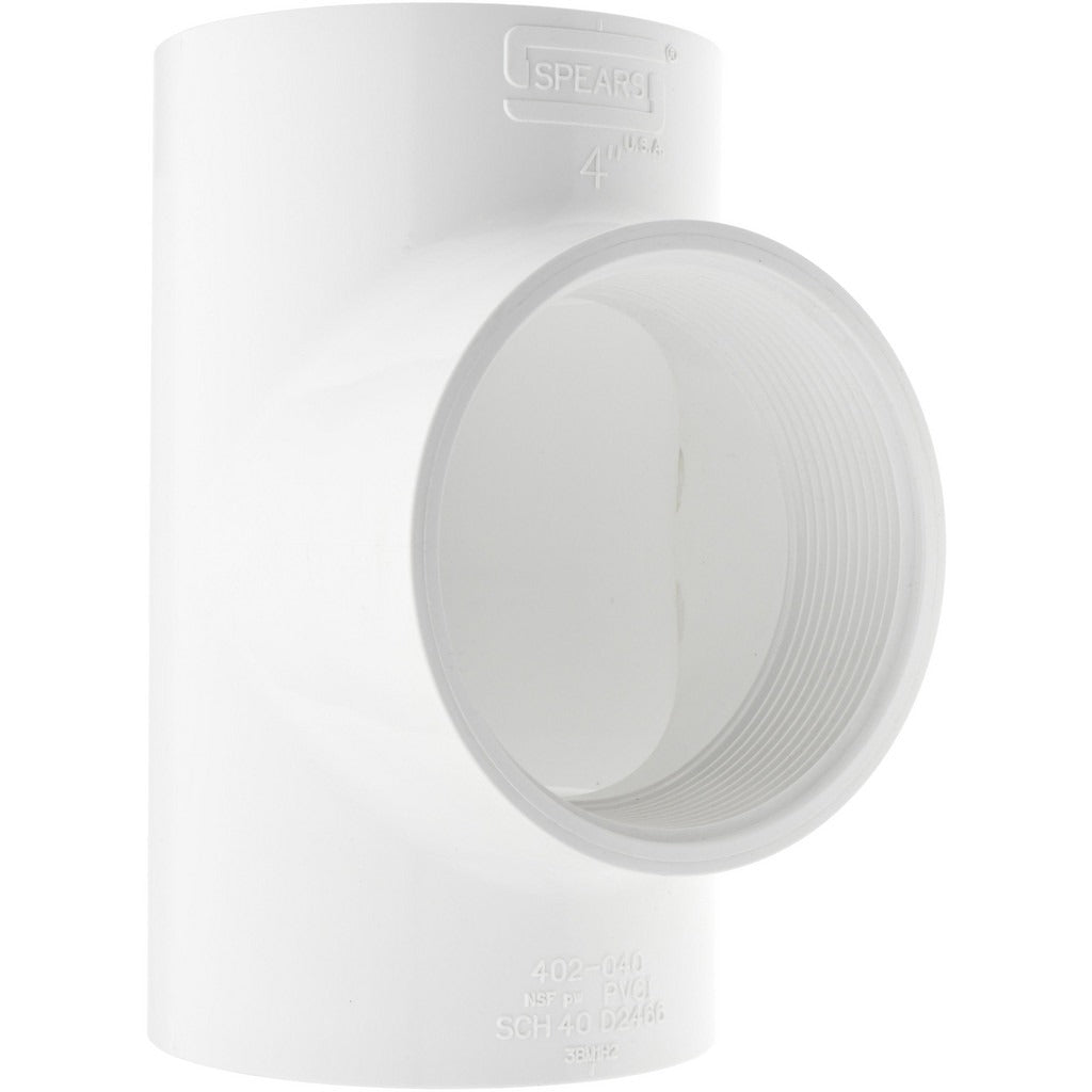 VALUE COLLECTION Value Collection 402-040 Pvc Pipe Tee 4 in Sch 40 Slip X Fipt