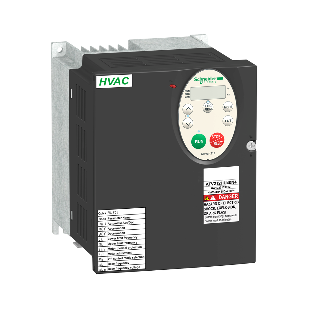 Schneider Electric ATV212HU40N4 Variable Speed Drive 5 Hp 480V 3 Phase