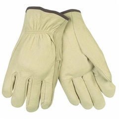 MCR Safety 3400L Pair, Large Beige Leather Driver Glove