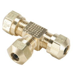 Parker 264NTA-4 Compression Style Fitting, 1/4 in, Compression, Brass