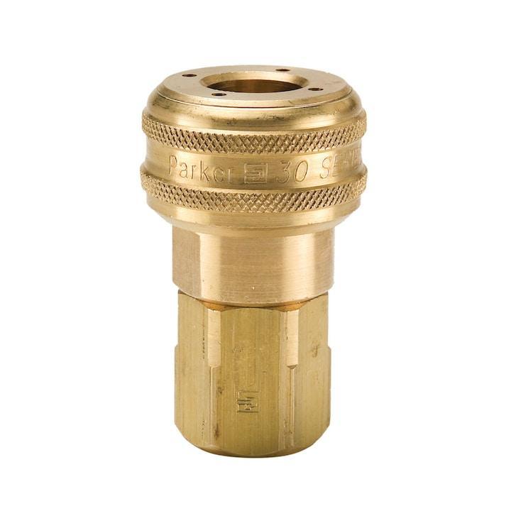 Parker B33E Quick Connect Air Coupler, Brass