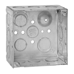 ABB 521711234E Steel-City 52171-1/2-3/4-E 4 Steel Square Box