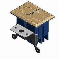 ABB B121BFBB CAR FLOOR BOX COMPLETE W/ RECPT BRASS COVER 8PK