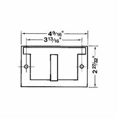 ABB CCG Weatherproof Receptacle Cover, 4-9/16 in L x 2-27/32 in W, CCG