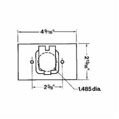 ABB CCS Red Dot CCS Dry-Tite Horizontal Single Receptacle Device Mount Cover