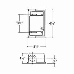 ABB IHEF2-1 Red Dot 1-Gang Weatherproof Extension Ring, 1-7/8 Deep