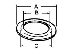 Bridgeport 1063 Washer, Reducing, Galvanized Steel, Size 1 Inch - 3/4 Inch