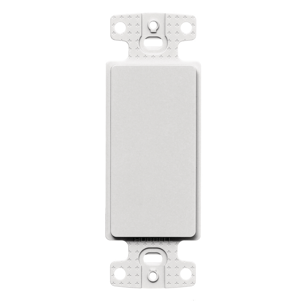 Hubbell NS620W 1-Gang White Nylon 1-Blank Box Mount Data Communication Face Plate