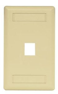 Hubbell IFP11EI Wallplate Flush 1-Gang 1Port Ivory