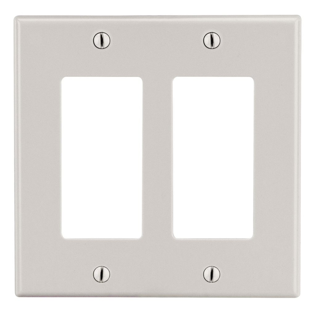 Hubbell Wiring Device-Kellems P262LA Wallplate, Standard, 2 Gangs