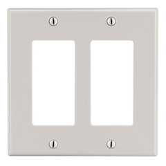 Hubbell Wiring Device-Kellems P262LA Wallplate, Standard, 2 Gangs