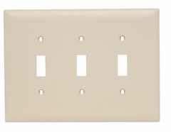 Legrand TPJ3I Pass & Seymour TPJ3-I 3Gang Wall Plate Toggle Switch Nylon Jumbo