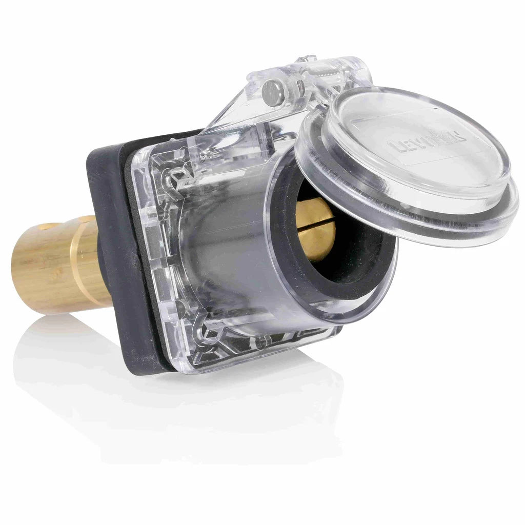 Leviton 16S31-UCL 16 Series Snap Back Cover Thermo-Plastic For Male And Female Panel Receptacles Clear