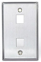 Leviton 43080-1S2 QuickPort Wall Plate, Standard Size, 2-Port