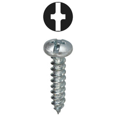 L.H. Dottie 2WS101 #10 x 1 Inch Zinc Plated Steel 2-Way Phillips/Slotted Pan Head Sheet Metal Screw