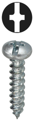 L.H. Dottie 2WS1012 #10 x 1/2 Inch Zinc Plated Steel 2-Way Phillips/Slotted Pan Head Sheet Metal Screw