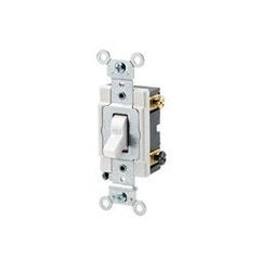 Leviton 1222-SW 20 Amp, 120/277 Volt, Toggle Double-Pole AC Quiet Switch, Heavy Duty Grade, Grounding