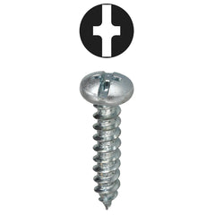 L.H. Dottie 2WS10114 LH Dottie 10 x 1-1/4 Inch Zinc Plated Steel 2-Way Phillips/Slotted Pan Head Sheet Metal Screw