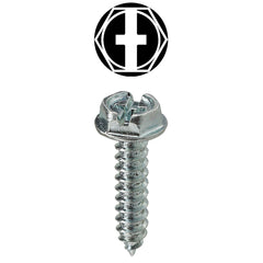 L.H. Dottie HWSMS1034 Hex Washer Head Sheet Metal Screw #10 x 3/4 Inch Zinc Plated Steel