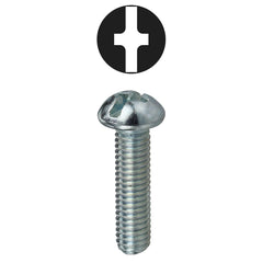 L.H. Dottie RMC10242 #10-24 x 2 Inch Zinc Plated Steel Phillips/Slotted Round Head Machine Screw