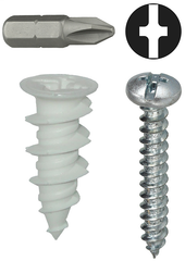 L.H. Dottie WDK8N Dottie WDK-8N Wall Driller Kit - Phillips/Slotted Screws - Nylon Anchors (50/Box)