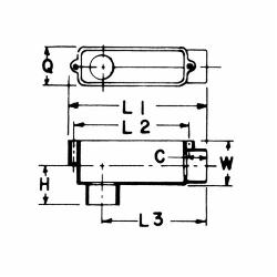 ABB E986H Carlon 1-1/2 Type-LB Conduit Body