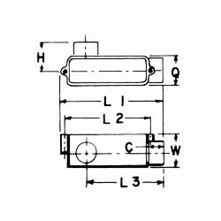 ABB E984F-CAR Type LL PVC Body 1 in Hub 12 cu-in Capacity