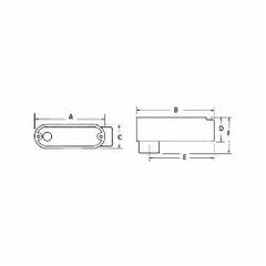 ABB DALB-6-CG DALB-6-CG RED 2 AL LB W/CVR & GASKET