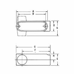 ABB DALL-3-CG R-DOT COND BDY/CVR/GASKET A Series Type LL 1 in Hub