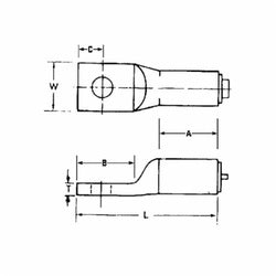 ABB CTL2L-516 T&B COMPR TERMINAL 2 AWG Flexible/Stranded Copper Conductor