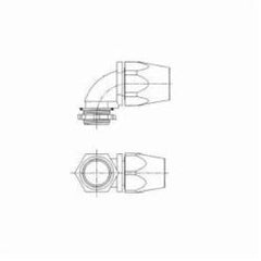 ABB LT20D-NEW Carlon LT20D-NEW 1/2 Inch 90 Degree Liquidtight Fitting