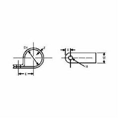 ABB N4NY-004-9-C Catamount Plain Edge Cable Clamp 1/4 Inch Replacement MPN