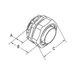 Bridgeport 431-SLT Connector Liquid Tight Straight Steel Size 3/4 Inch