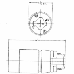 Hubbell Wiring Device-Kellems HBL21414B 30A 600V AC HUBBELLOCK Black Nylon Connector Body