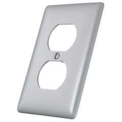 Hubbell NP8GY 1-Gang Gray Nylon Standard 1-Duplex Receptacle Wallplate