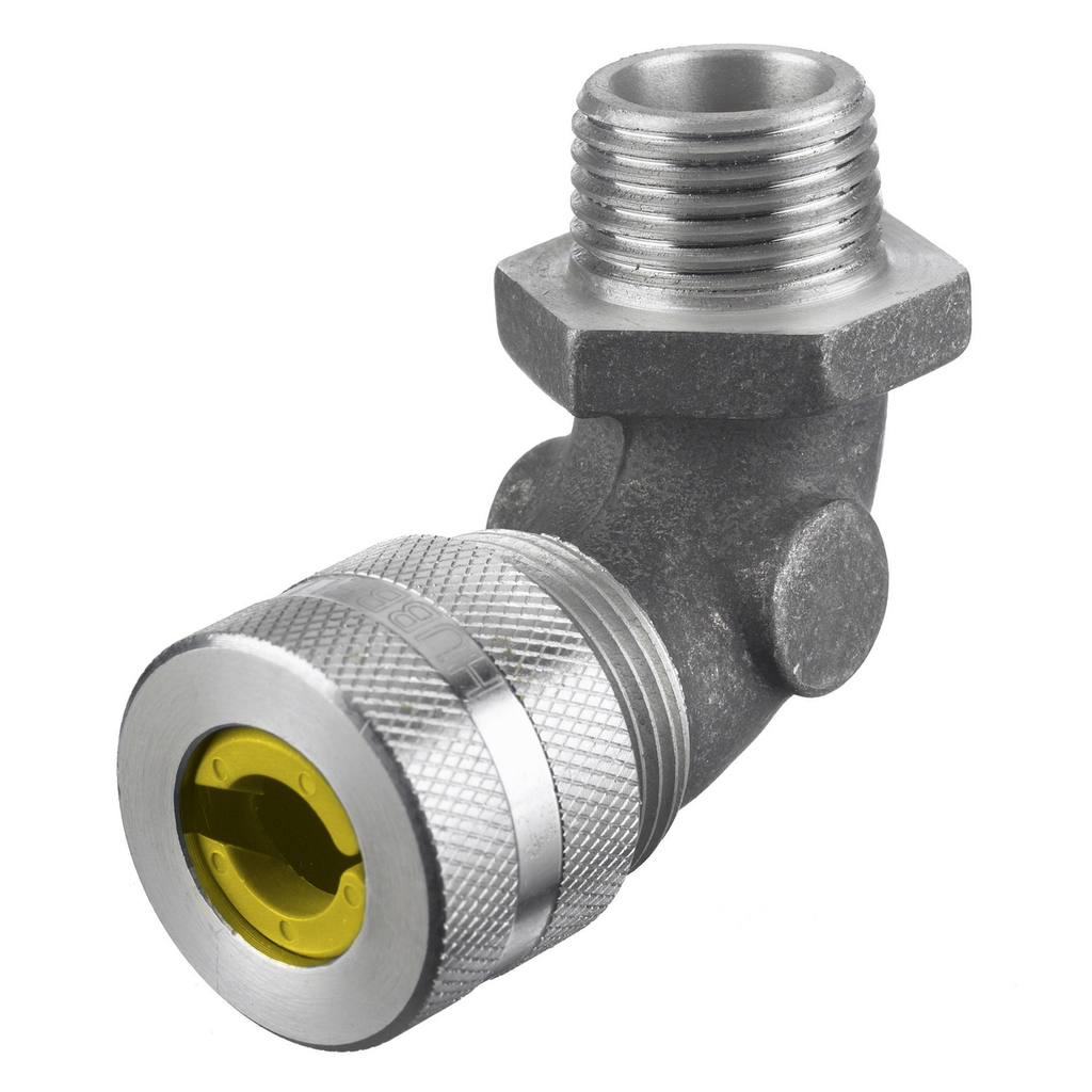 Hubbell Wiring Device-Kellems NHC1037 3/4 Inch Male Threaded 0.63 to 0.75 Inch Machined Aluminum 90 Degrees Cord Connector