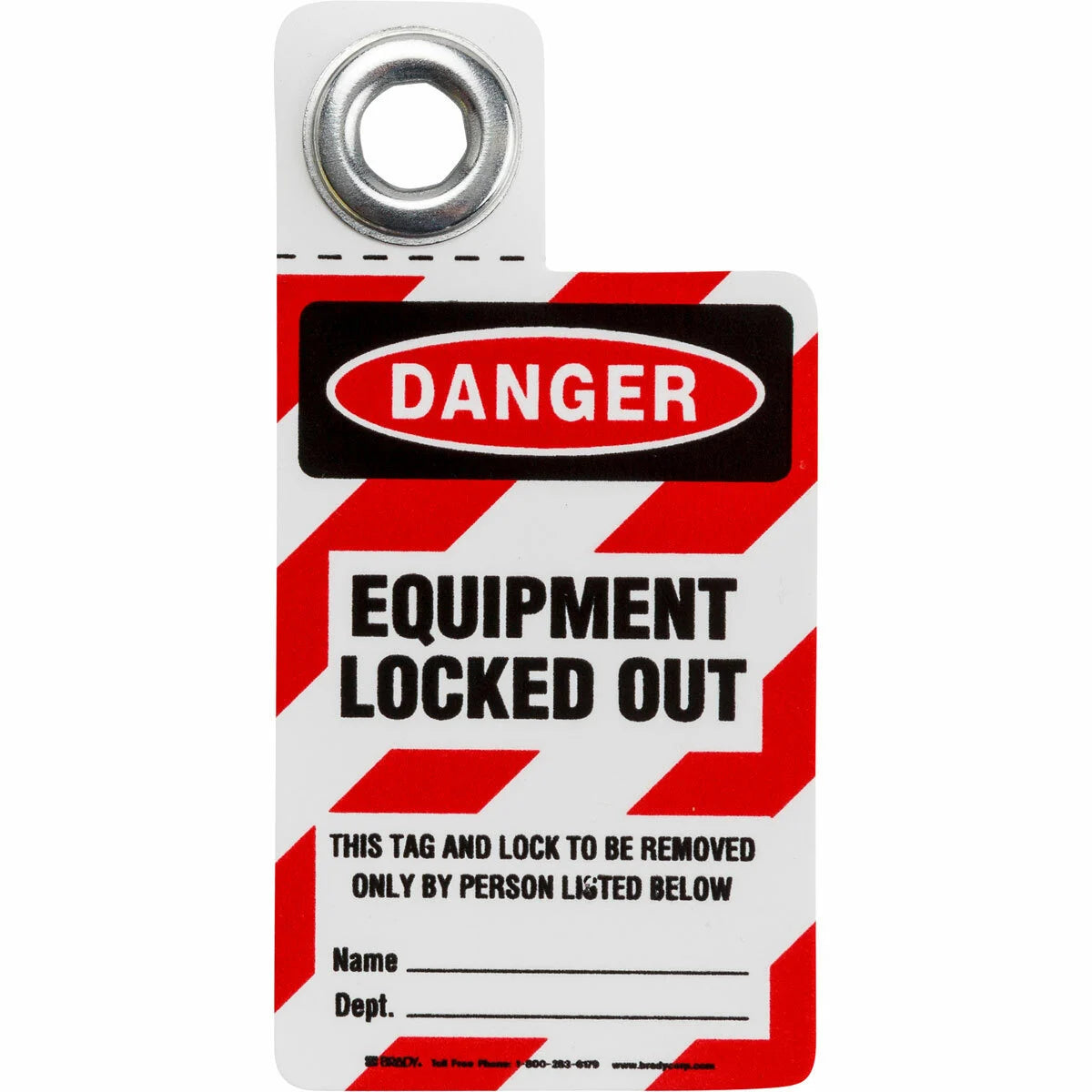 Brady 105722 Padlock Tag - Equipment Locked Out - 3 in H x 2 in W