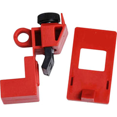 Brady 65965 1-Pole Clamp-On Circuit Breaker Switch Lockout Device, For Use With 120/277 VAC Single Pole and Internal-Trip Multi-Pole Breaker, 1 Padlocks, 0.31 in Padlock Shackle Max Diameter