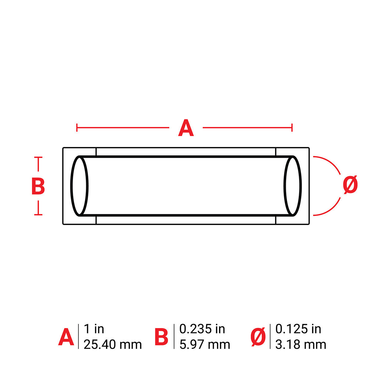 Brady M-125-1-342 Sleeve 0.125 in Dia x 1 in W