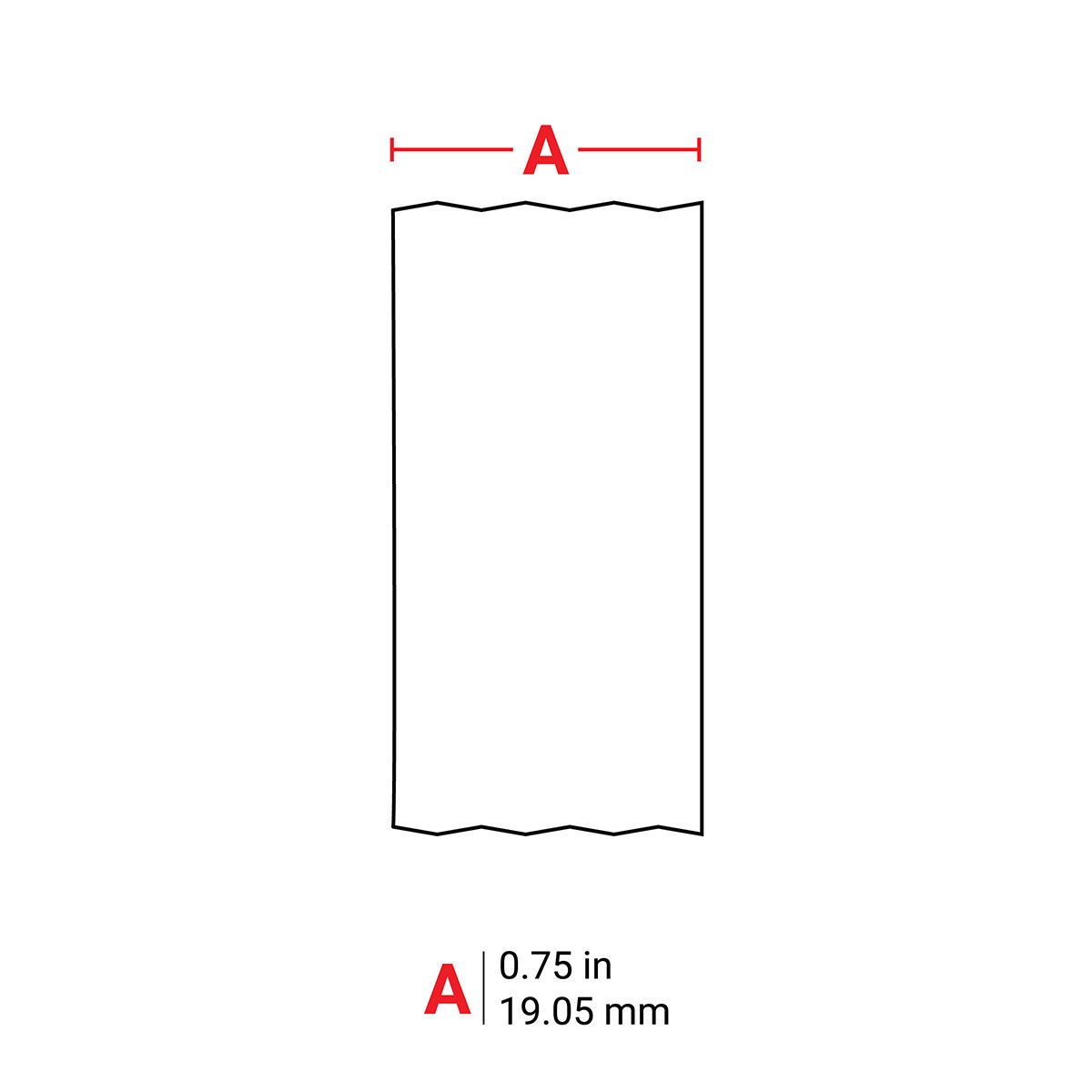 Brady M21-750-430 Label Polyester 0.75in x 21ft BK/CL