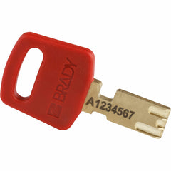 Brady NYL-RED-38PL-KD Nylon Padlock 1.5 Plastic Shackle KD RD