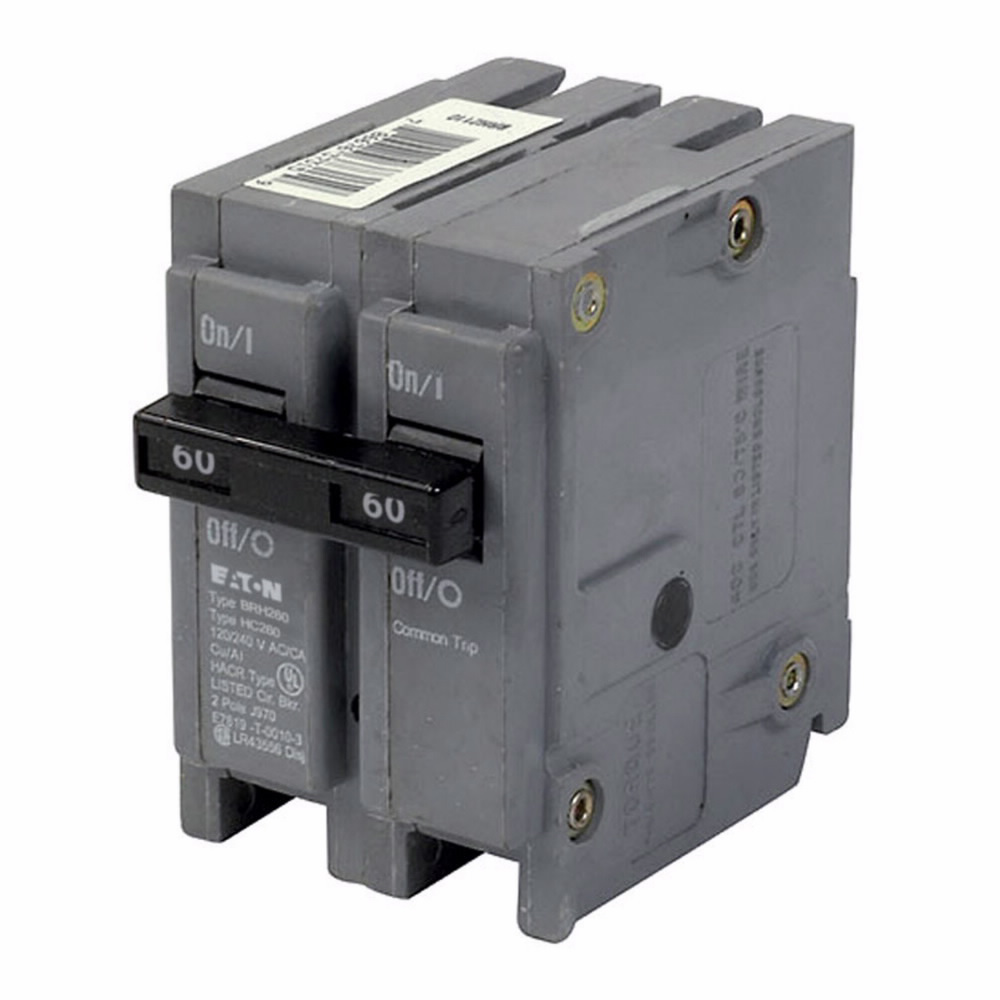 Eaton BRH260 1 Inch Type BR Plug-On Circuit Breaker 60 A 22 kAIC