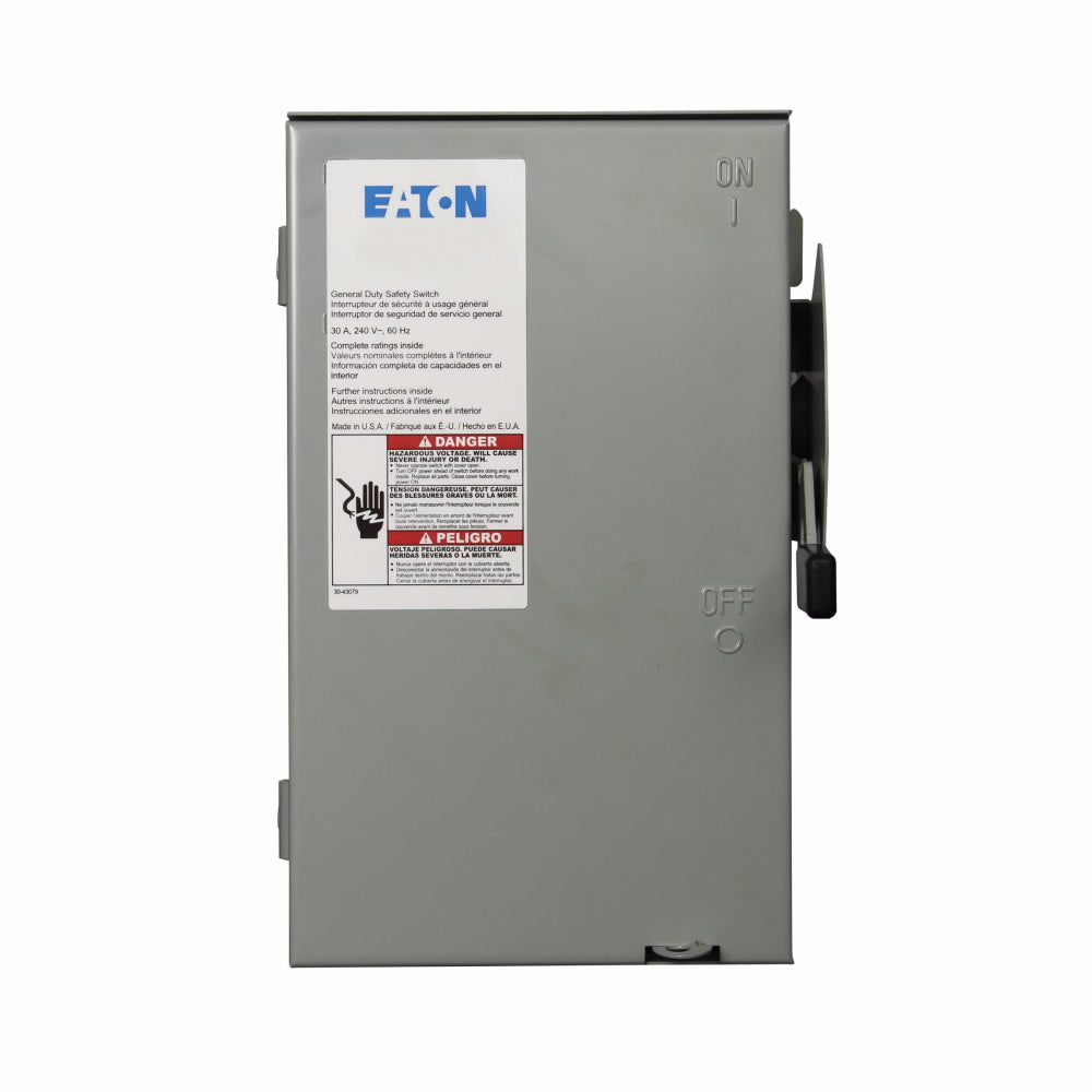 EATON DG321URB SWITCH SAF DUTY GENL 240VAC 30A TPST 3 3