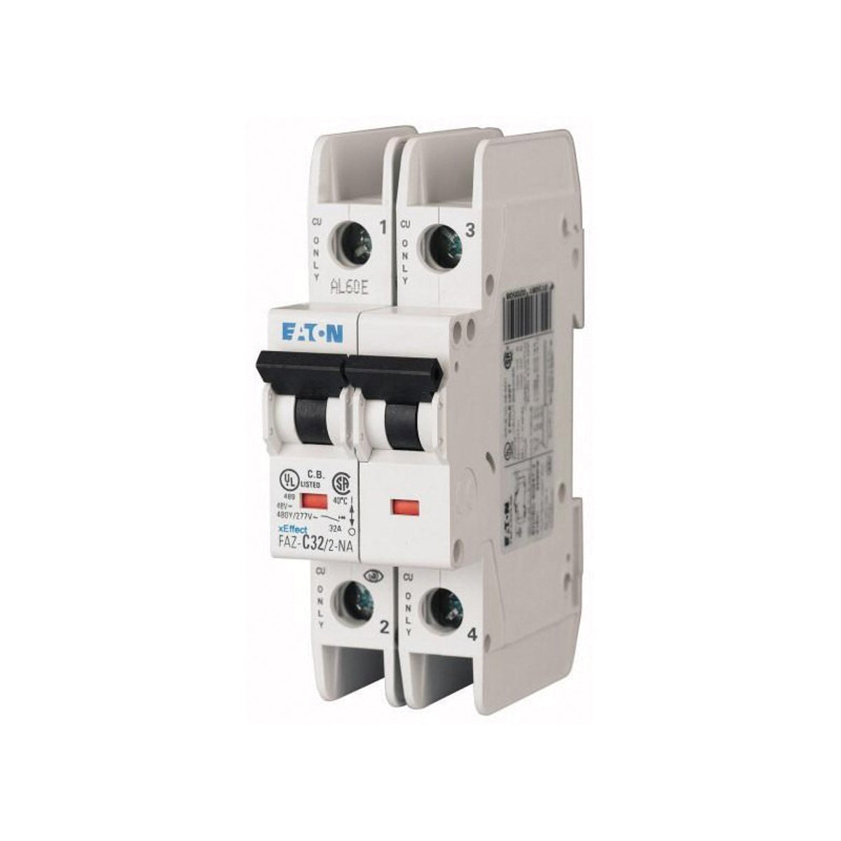 Eaton FAZ-C8/2 FAZ Supplementary Protector 8 A 2 Pole UL 1077