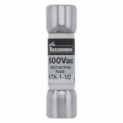 Eaton KTK-1-1/2 Bussmann KTK-1-1/2 600V 1-1/2 Amp Limitron Fast-Acting Fuse, Non-Indicating, 100kAIC @ 600Vac